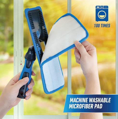 Unger ProClean Indoor Window Cleaner Tool for Window, Glass, and Mirror Cleaning, Streak-Free Results, Reusable