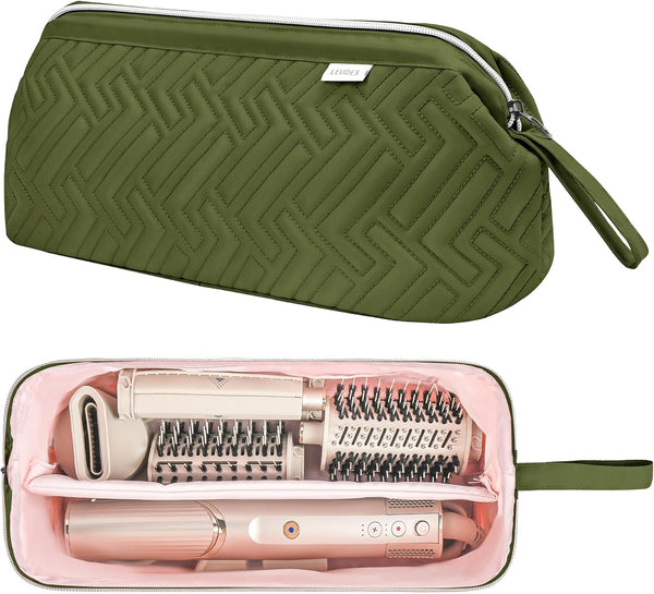 Leudes Hair Tools Travel Bag for Shark Flexstyle - Waterproof Dustproof Organizer for Hair Air Wrap Dryer (Army Green)