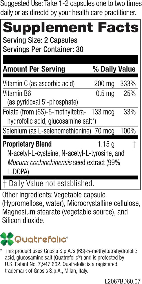 NeuroScience Balance D - Dopamine Support & Focus Supplement - 60 Capsules for Appetite Control, Clarity & Mood Support