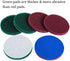 20 Pieces Scrub Pads Drill Power Brush Tile Scrubber Scouring Pads Cleaning Kit Including 2 Kinds of Abrasive Buffing Pads Replacement for Home Kitchen House Indoor Outdoor Cleaning (5 Inch)