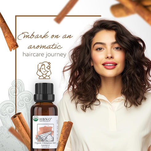 HBNO Organic Cinnamon Bark Essential Oil, 1 Oz (30 ml)