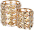 Hipiwe Makeup Brush Holder, Gold Bling Crystal Organizer for Brushes, Remote Control, and Cosmetic Tools, 2-Slot