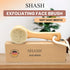 SHASH Since 1869 Hand Made in Germany - Sustainable Exfoliating Face Brush, Soft Goat Bristle for Glowing Complexion