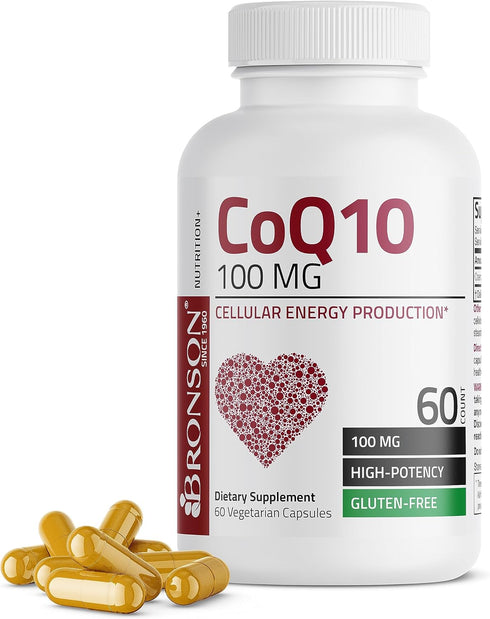 Bronson CoQ10 100 MG High Potency Cellular Energy Production, 60 Vegetarian Capsules