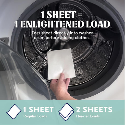 Cleancult Laundry Detergent Sheets - 60 Loads, Fragrance Free, Concentrated Liquidless, No Harsh Chemicals