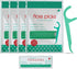 Mint Dental Floss Picks, 400 Count Tooth Picks Flossers with Portable Travel Cases (Mint)