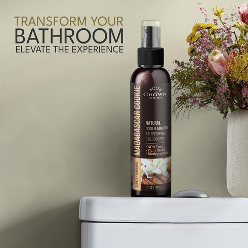 Air Freshener Spray for Home, Natural Vanilla & Cinnamon Oil, Non-Toxic Deodorizer for Home, 4 Oz