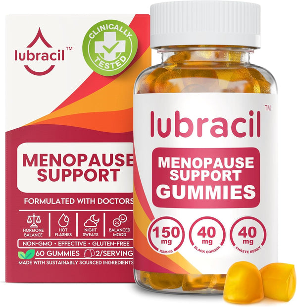 Lubracil Menopause Gummies for Women - Menopausal Supplements for Hot Flashes, Night