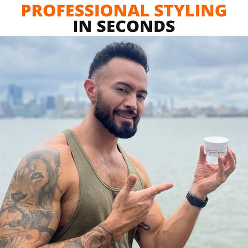Thickening Hair Styling Pomade for Men - 1 Pack Medium Hold - Water Base, Matte Finish - Barber Mens Paste with Natural Hair Growth and Hair Loss Combating Ingredients - Hair Styling with Benefits