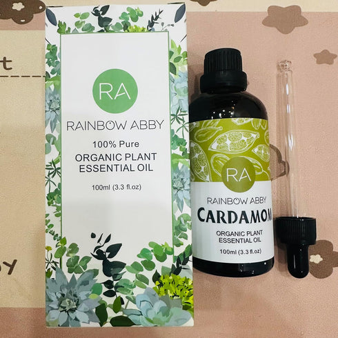 Cardamom Essential Oil (100ML), 100% Pure Natural Organic Aroma Cardamom Oil for Diffuser, Massage, Skin Care, Yoga