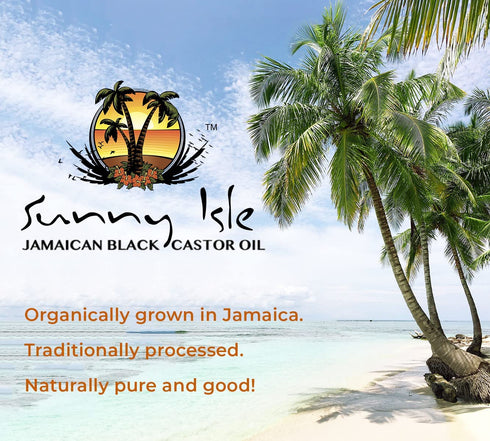 Sunny Isle Extra Dark Jamaican Black Castor Oil, 8 fl. oz. | 100% Natural High Potency Hair & Scalp Treatment