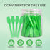 Pana 100pcs 2.5" Disposable Plastic Spatulas for Cosmetic Make Up, Skin Care, Facial Cream Mask (APPLE GREEN)
