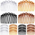 WILLBOND 16 Pieces Women Hair Comb Accessories, French Side Combs, Plastic Twist Decorative Clips (Black, Transparent,