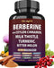 Berberine with Ceylon Cinnamon Supplement, Milk Thistle, Turmeric Bitter Melon for Digestion,