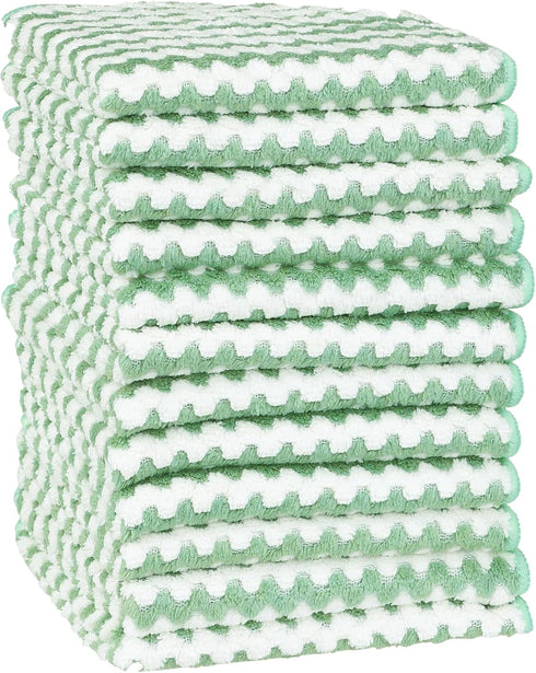 uxcell Microfiber Cleaning Cloth | 12 Pack | Highly Absorbent Lint Free Rags for Washing Dishes, Car, Window