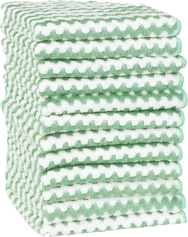 uxcell Microfiber Cleaning Cloth | 12 Pack | Highly Absorbent Lint Free Rags for Washing Dishes, Car, Window