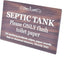 Stylish Walnut Effect Septic Tank Adhesive Sign, Plaque for Toilet, Bathroom, W.C