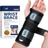FEATOL Wrist Brace - Carpal Tunnel Splint Night Support for Women & Men, Left Hand, Medium/Large