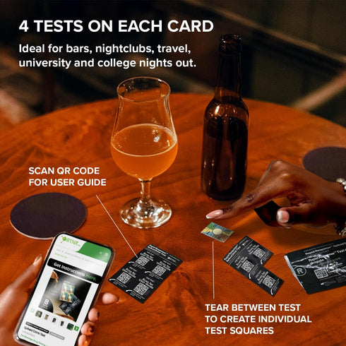 Rapid Response (2 Pack) Spiked Drink Test - GHB Detection Card for Beverages. Easy to use, Safe, Avoid Drink Spiking.