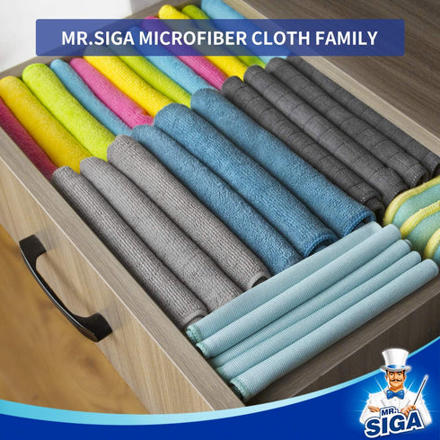 Pack 6, 13.8 15.7 MR.SIGA Microfiber Cleaning Cloth, All-Purpose Cleaning Towels, of Size x