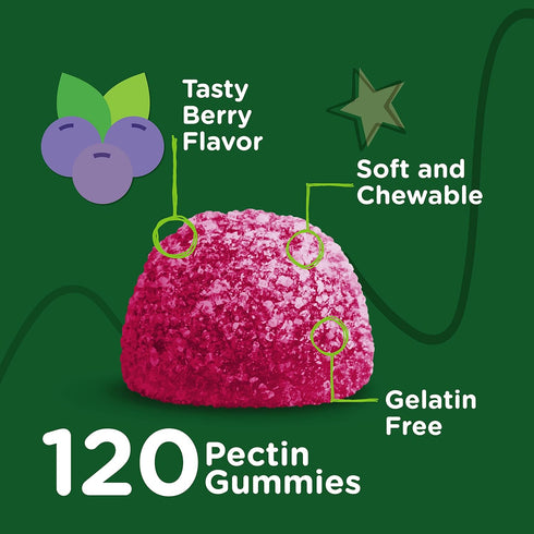 Zinc Gummies for Kids 15mg - Immune Support & Antioxidant - Vegan, Gluten Free, Tasty Chewable Berry Flavor - 120 Count