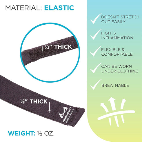 BraceAbility Epicondylitis Brace | Elbow Strap for Medial/Lateral Pain and Tendonitis Support Band, One Size