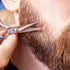 TecUnite Mustache Scissors Grooming Kit for Men - 4 Pieces Beard Trimmer Set with 2 Small Combs and Storage Bag