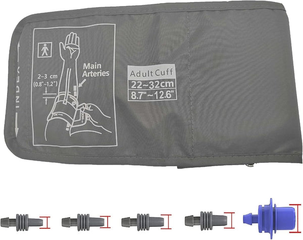 Medium Easy Wrap Blood Pressure Cuff for Thin Arms, Compatible with Omron 8.7~12.6 Inches, Adult Cuff Only - 5