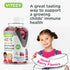 Kids Multivitamin Gummies with Probiotics, 8-1 Vitamins for Immune Health Support, Chewable Berry Flavored