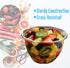 Mr Miracle Clear 18 Ounce Plastic Salad Bowls with Snap-On Lids, Pack of 50, Airtight Disposable Containers for Lunch
