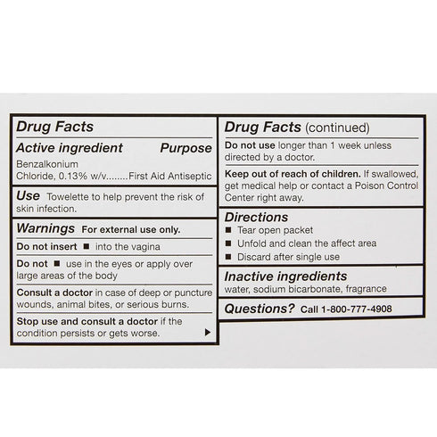 Packet, 100 Count, 1 Pack McKesson Obstetrical Antiseptic Towelettes Wipes, Sterile, Individual Clean Scent