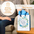 Set 27:9 Christian Art Gifts Gift Bag/Tissue Paper A Sweet Friend Proverbs Bible Verse, Blue Floral, Medium