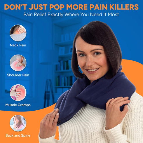 SunnyBay Microwave Heating Pad, Microwavable Neck and Shoulder Wrap for Pain Relief, 29x9 Inches