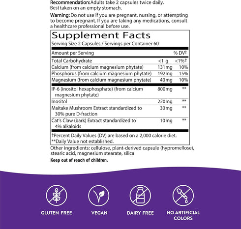 Cell Forté MAX3 IP-6 & Inositol Immune Support Capsules, 120 ct