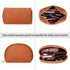 KTMOUW 3 Pcs Waterproof Makeup Bag Set: Portable Travel Cosmetic Organizer, Weave Toiletry Bag for Women, Brown