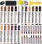 SEISSO 18 Colors Furniture Repair Kit, Touch Up Markers and Wood Filler Sticks with Polish Wax for Scratches and Stains