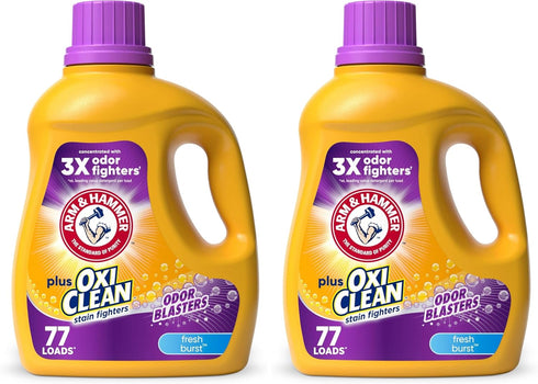 ARM & HAMMER Plus OxiClean Odor Blasters Fresh Burst,77 Loads Liquid Laundry