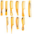 Kare & Kind 10 pcs Plastic Combs, Fine, Coarse, Wide Toothed, All-Purpose for Hairstyling and Grooming