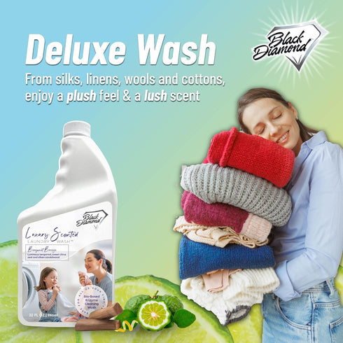 Black Diamond Stoneworks Luxury Scented Laundry Wash, Bergamot Breeze, Premium Quality Detergent, 1-Quart, Superior