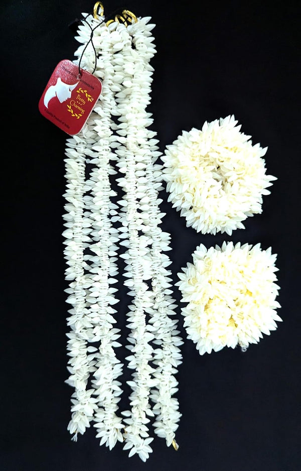 Artificial Hair Gajra, Sets of 2 and 4 Gajra Bands, 4strings2bands