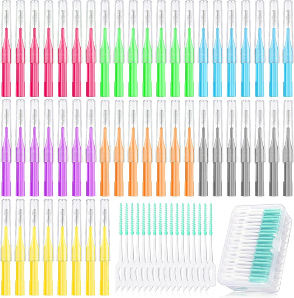 Zopeal 250 Pieces Braces Flossers: Interdental Brush for Cleaner Teeth, Soft Dental Picks Refill Toothpick Cleaners