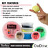 CanDo TheraPutty 4 Piece Set, X-Soft, Soft, Medium, Firm, 2oz Each, Hand Exercise Putty for Rehabilitation and Therapy