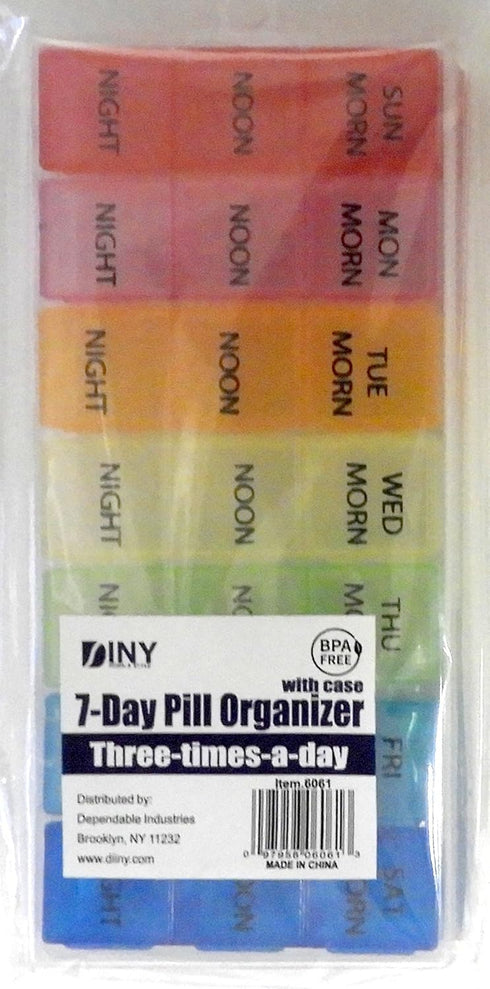 7-Day Pill Box Organizer, 3 Times A Day Medi Planner