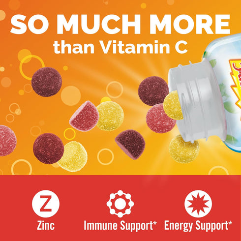 Emergen-C 750mg Vitamin C Gummies for Adults - Immune Support, Gluten Free, Strawberry, Lemon, Blueberry - 45 Count