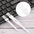 MECCANIXITY Shaver Cleaning Brush Tools with White Handle, 2 Sizes for Keyboard, Window Track, Home, Office, 8 Pack