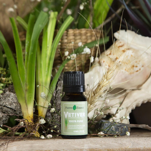 Vetiver Essential Oil, 100% Pure Organic Oil for Diffuser, 10ml, Relaxation