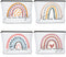 4 Pcs Rainbow Makeup Bag Set, Inspirational Gift Bags for Women Girls, You Are Loved Makeup Bag, Personalized Canvas