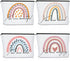 4 Pcs Rainbow Makeup Bag Set, Inspirational Gift Bags for Women Girls, You Are Loved Makeup Bag, Personalized Canvas