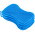 Silicone Heat Resistant Dishwasher Sponge, Fruit Cleaner, Vegetable Washer, Non Scratch Durable Bristles, Blue 3-Pack