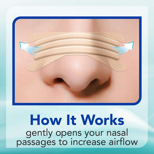 Extra-Strength Nasal Strips, Tan 50 ct | Instant Relief for Nasal Congestion, Stops Snoring, Cold & Allergy